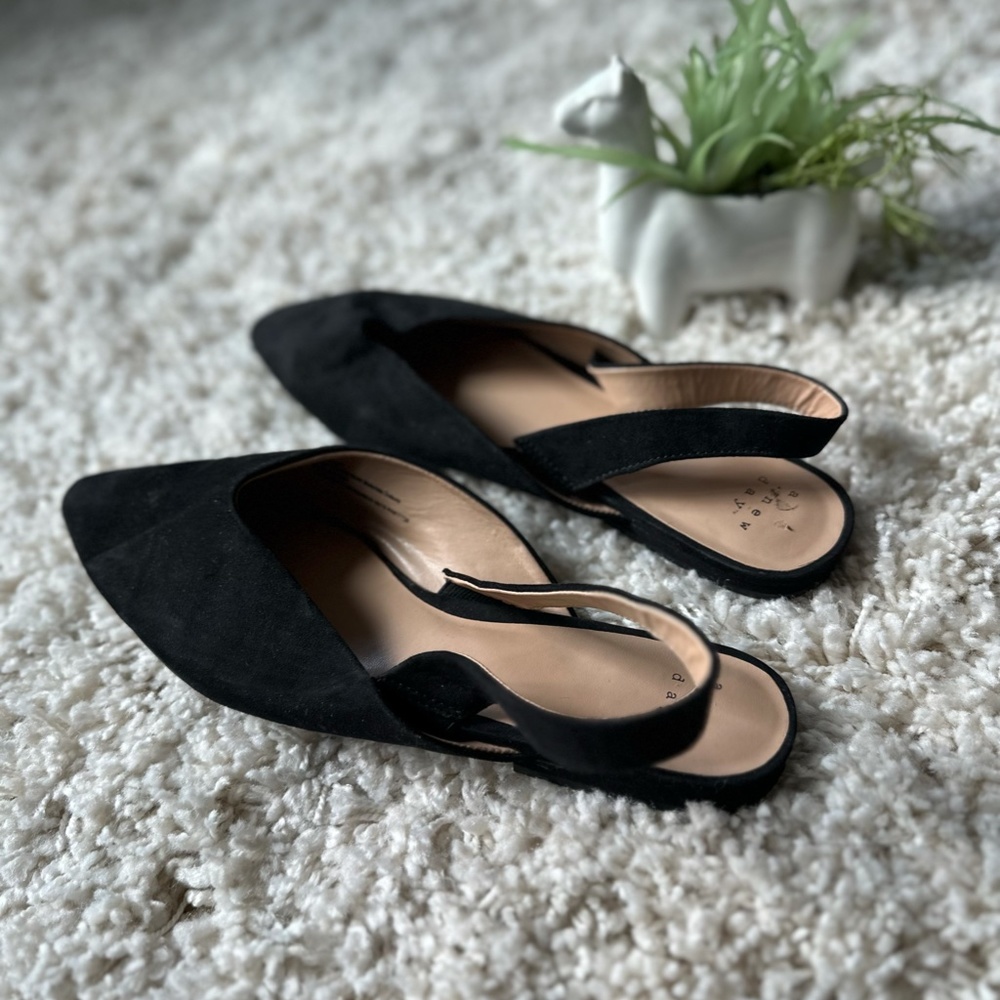 Super cute A New Day black elegant simple preppy pointed toe flat evenin… - Picture 4 of 4